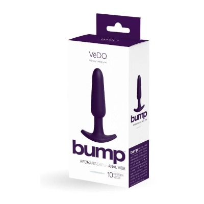 VEDO Love The Deep Purple  Silicone Bump Rechargeable Anal Vibe With Powerful Motor & Multi Supercharged Vibrating Modes 1s