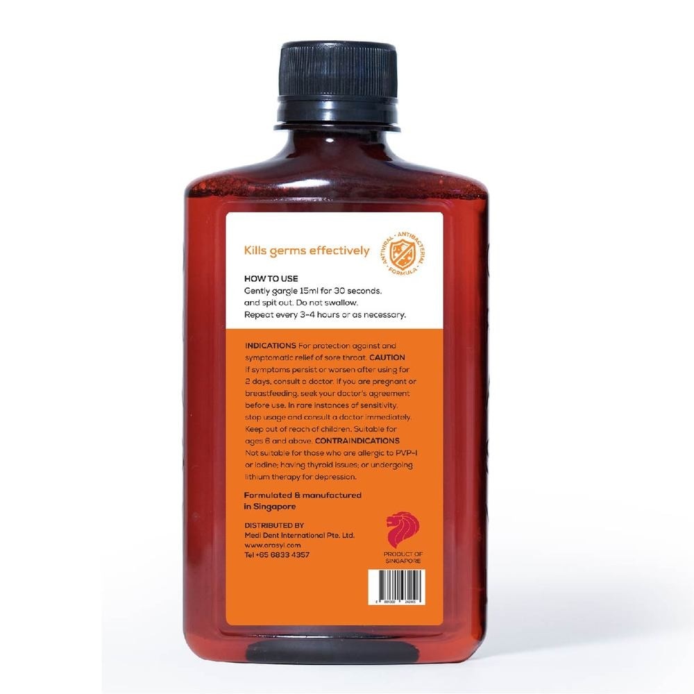 Mouthwash & Gargle Orange 1% Povidone-Iodine Mint Flavor 250ml