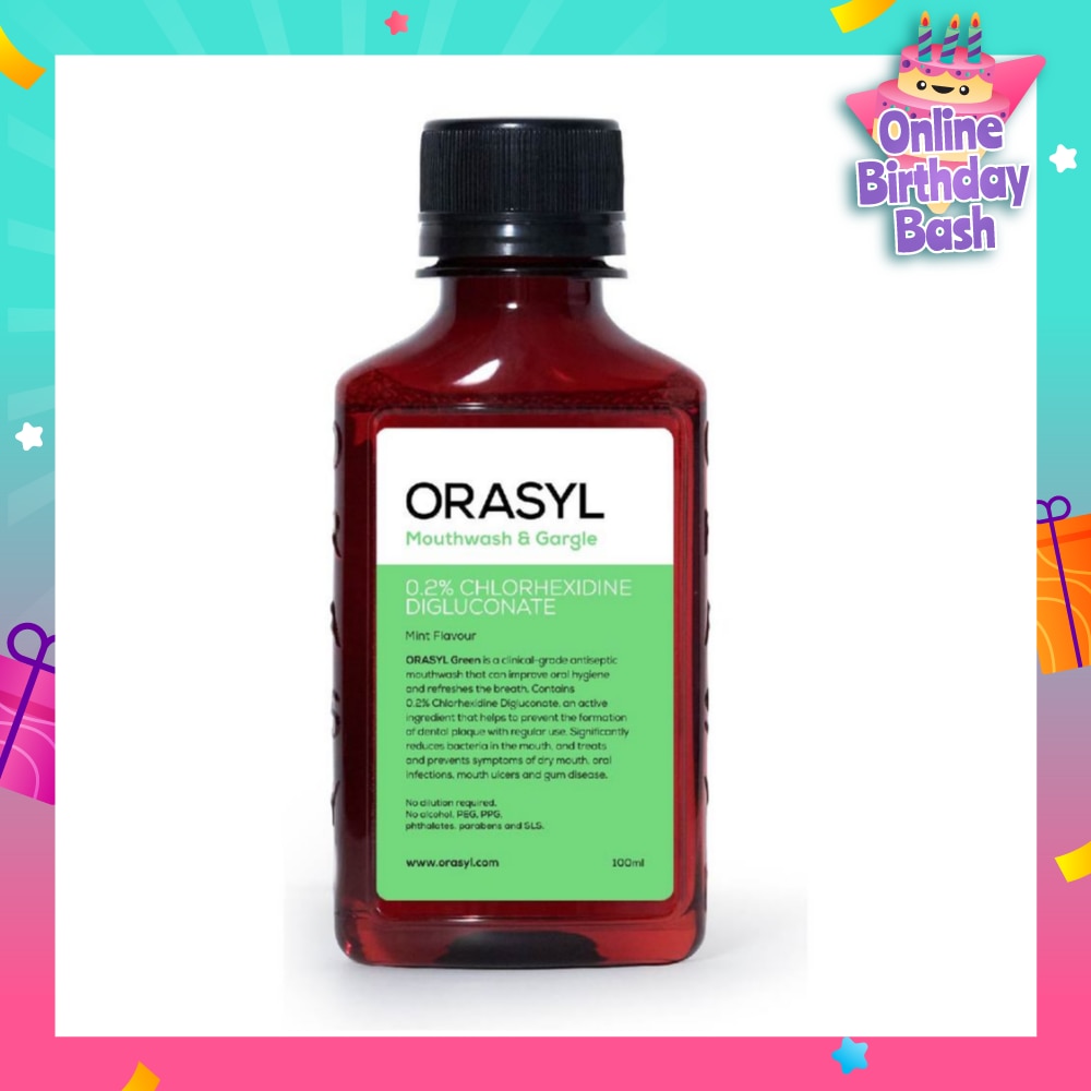 Mouthwash & Gargle Green 1% Povidone-Iodine Mint Flavor 100ml