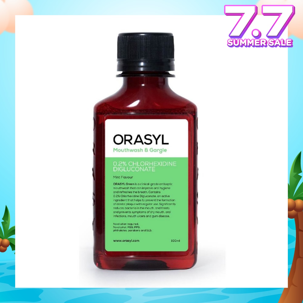 Mouthwash & Gargle Green 1% Povidone-Iodine Mint Flavor 100ml