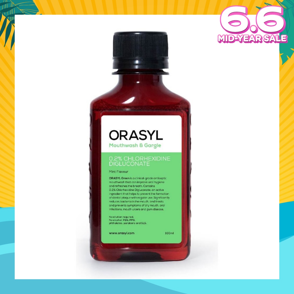 Mouthwash & Gargle Green 1% Povidone-Iodine Mint Flavor 100ml