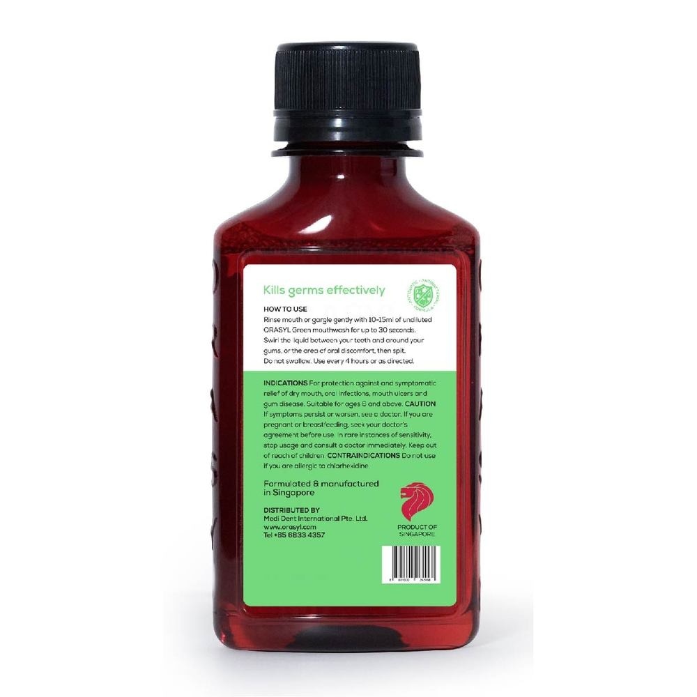 Mouthwash & Gargle Green 1% Povidone-Iodine Mint Flavor 100ml