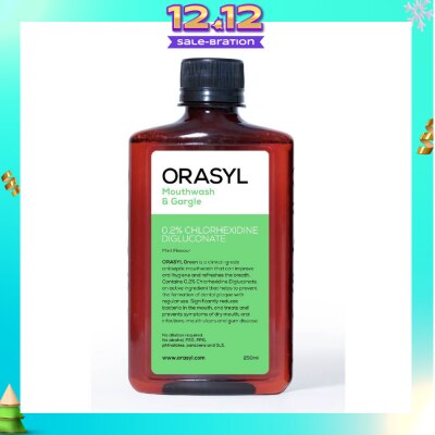ORASYL Mouthwash & Gargle Green 0.2% Chlorhexidine Digluconate Mint Flavor 250ml