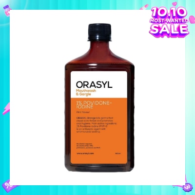 ORASYL Mouthwash & Gargle Orange 1% Povidone-Iodine 500ml
