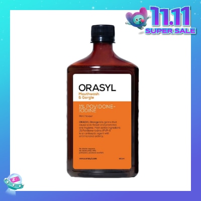 ORASYL Mouthwash & Gargle Orange 1% Povidone-Iodine 500ml