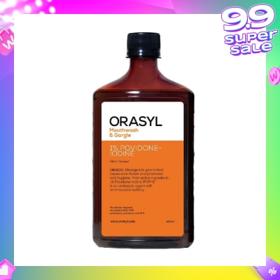 ORASYL Mouthwash & Gargle Orange 1% Povidone-Iodine 500ml