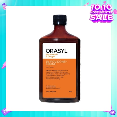 ORASYL Mouthwash & Gargle Orange 1% Povidone-Iodine 500ml