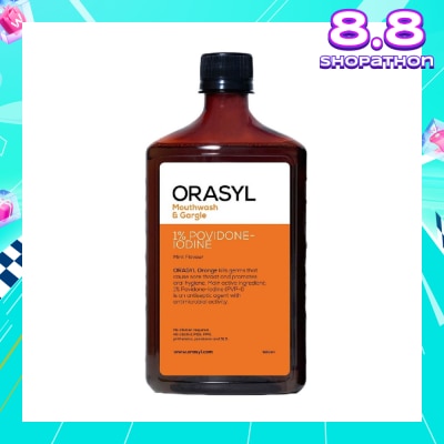 ORASYL Mouthwash & Gargle Orange 1% Povidone-Iodine 500ml