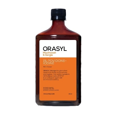 ORASYL Mouthwash & Gargle Orange 1% Povidone-Iodine 500ml