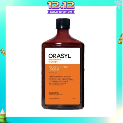 ORASYL Mouthwash & Gargle Orange 1% Povidone-Iodine 500ml