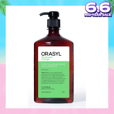 ORASYL Mouthwash & Gargle Green 0.2% Chlorhexidine Digluconate Mint Flavor 500ml