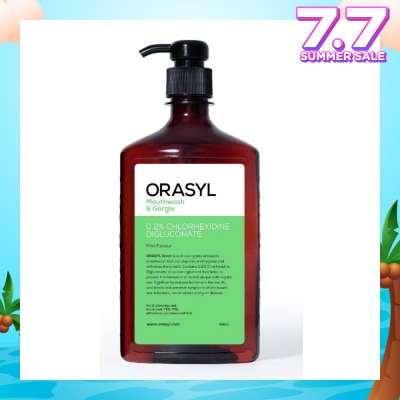 ORASYL Mouthwash & Gargle Green 0.2% Chlorhexidine Digluconate Mint Flavor 500ml