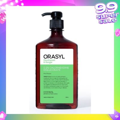 ORASYL Mouthwash & Gargle Green 0.2% Chlorhexidine Digluconate Mint Flavor 500ml