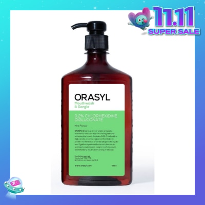 ORASYL Mouthwash & Gargle Green 0.2% Chlorhexidine Digluconate Mint Flavor 500ml
