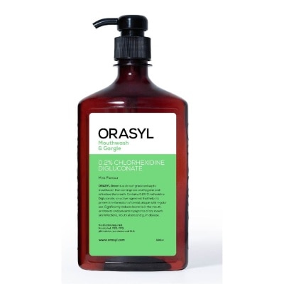 ORASYL Mouthwash & Gargle Green 0.2% Chlorhexidine Digluconate Mint Flavor 500ml