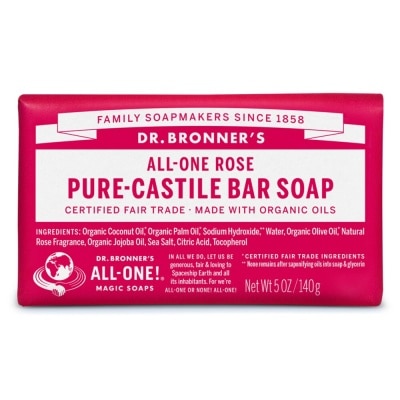 DR BRONNER'S Rose Castile Bar Soap 140 g