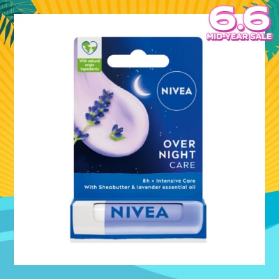 NIVEA Overnight Care Lip Balm with Lavender Essential Oil (Softly Nourish Lips Overnight) 4.8g