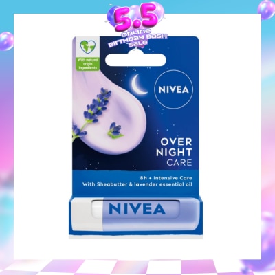 NIVEA - Overnight Care Lip Balm with Lavender Essential Oil (Softly Nourish Lips Overnight) 4.8g