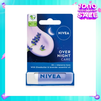 NIVEA Overnight Care Lip Balm with Lavender Essential Oil (Softly Nourish Lips Overnight) 4.8g