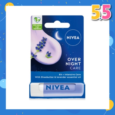 NIVEA Overnight Care Lip Balm with Lavender Essential Oil (Softly Nourish Lips Overnight) 4.8g