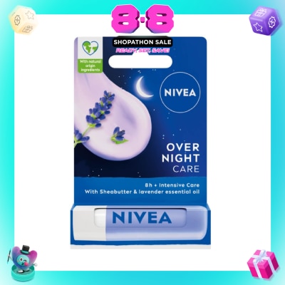 NIVEA - Overnight Care Lip Balm with Lavender Essential Oil (Softly Nourish Lips Overnight) 4.8g