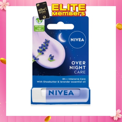 NIVEA Overnight Care Lip Balm with Lavender Essential Oil (Softly Nourish Lips Overnight) 4.8g