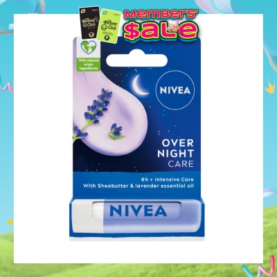 NIVEA - Overnight Care Lip Balm with Lavender Essential Oil (Softly Nourish Lips Overnight) 4.8g
