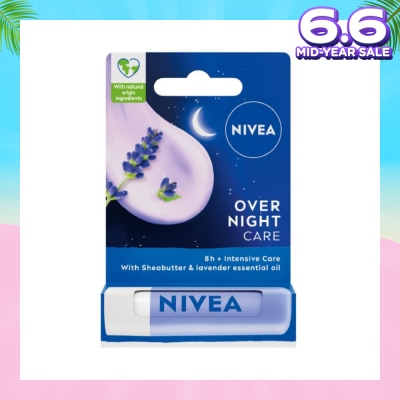 NIVEA Overnight Care Lip Balm with Lavender Essential Oil (Softly Nourish Lips Overnight) 4.8g