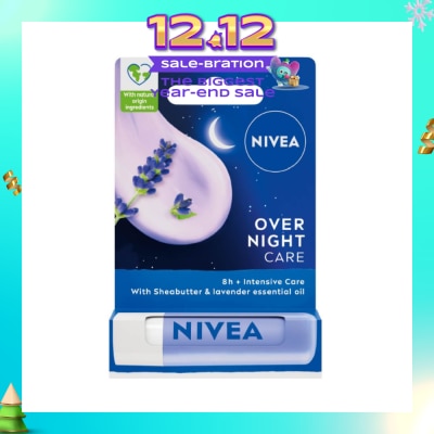 NIVEA Overnight Care Lip Balm with Lavender Essential Oil (Softly Nourish Lips Overnight) 4.8g