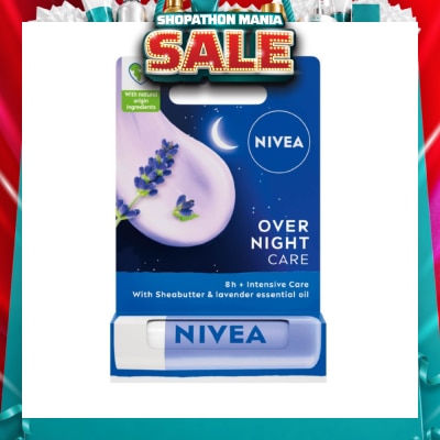NIVEA - Overnight Care Lip Balm with Lavender Essential Oil (Softly Nourish Lips Overnight) 4.8g