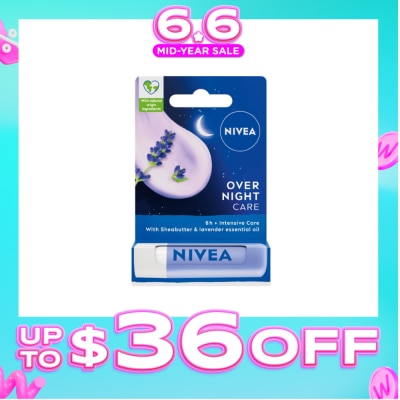 NIVEA - Overnight Care Lip Balm with Lavender Essential Oil (Softly Nourish Lips Overnight) 4.8g
