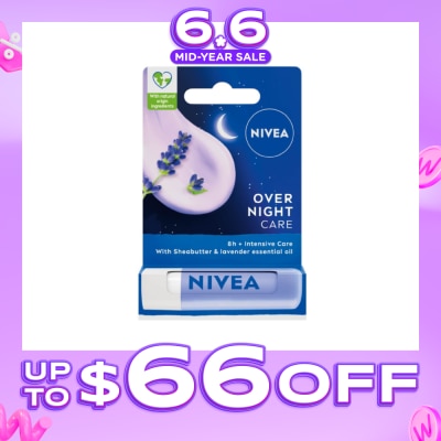 NIVEA - Overnight Care Lip Balm with Lavender Essential Oil (Softly Nourish Lips Overnight) 4.8g