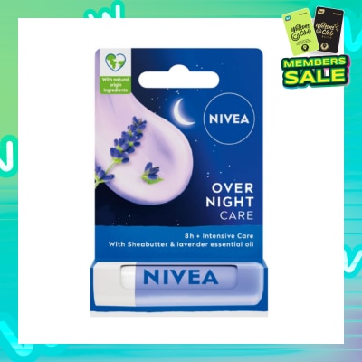 NIVEA Overnight Care Lip Balm with Lavender Essential Oil (Softly Nourish Lips Overnight) 4.8g