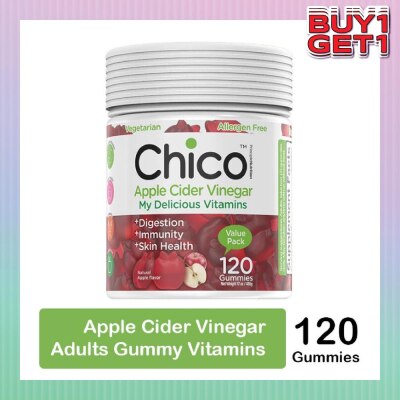 CHICO Apple Cider Vinegar Vitamin Gummies Natural Apply Flavour (Vegetarian + Allergen Free) 120s