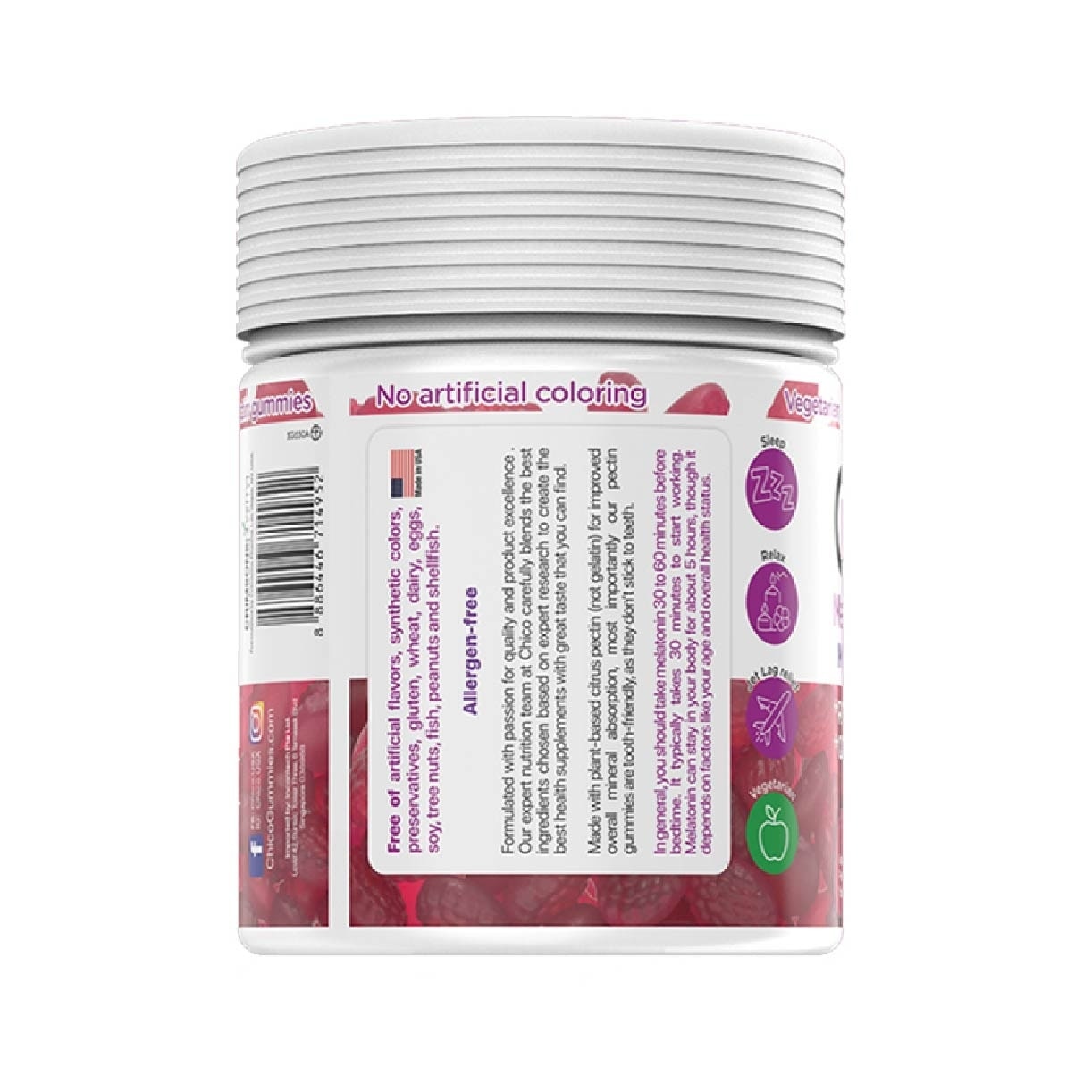 Melatonin Sleep Good Vitamin Gummies Natural Passionfruit Flavour (Vegetarian + Allergen Free) 120s