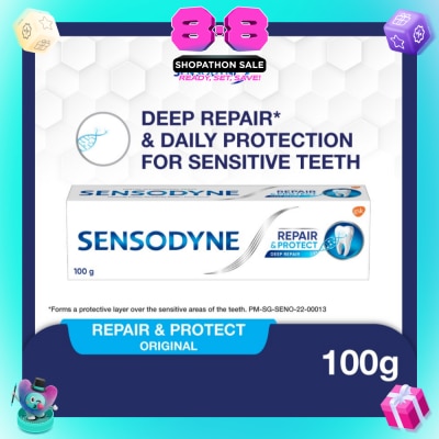 SENSODYNE - Sensitive Teeth Oral Care Toothpaste Deep Repair & Protect (Dental Sensitivity Relief) 100g