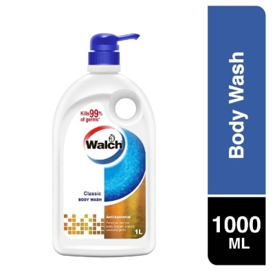 WALCH Anti-bacterial Body Wash Classic (Kills 99.9% Harmful Germs + Gentle On Skin + Clean & Healthy Protection) 1000ml