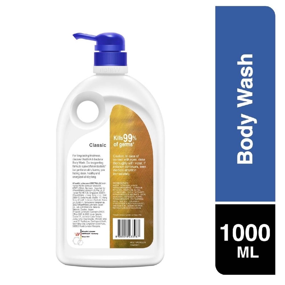 Anti-bacterial Body Wash Classic (Kills 99.9% Harmful Germs + Gentle On Skin + Clean & Healthy Protection) 1000ml