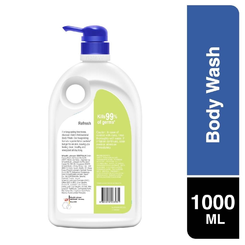 Anti-bacterial Body Wash Refresh (Kills 99.9% Harmful Germs + Gentle On Skin + Clean & Healthy Protection) 1000ml