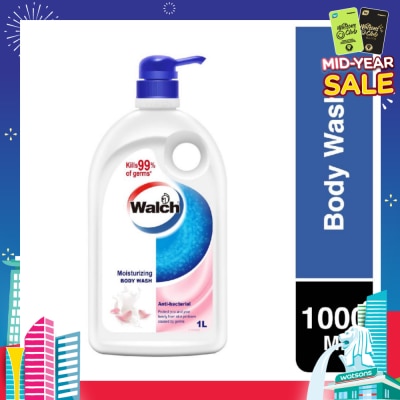 WALCH Anti-bacterial Body Wash Moisturising 1000ml (Expiry: Nov`2025)