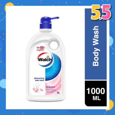 WALCH Anti-bacterial Body Wash Moisturising (Kills 99.9% Harmful Germs + Gentle On Skin + Clean & Healthy Protection) 1000ml