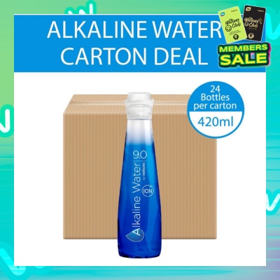 WATSONS Alkaline Water 9.0 +Ion (With Positive Electrolytes + Detoxifies Body) 420ml x 24s (per carton)