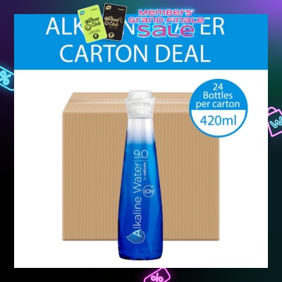 WATSONS Alkaline Water 9.0 +Ion (With Positive Electrolytes + Detoxifies Body) 420ml x 24s (per carton)