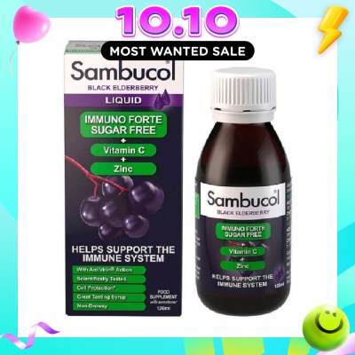 SAMBUCOL Immuno Forte Sugar Free (UK Version) 120ml (Expiry: Jul`2027) image