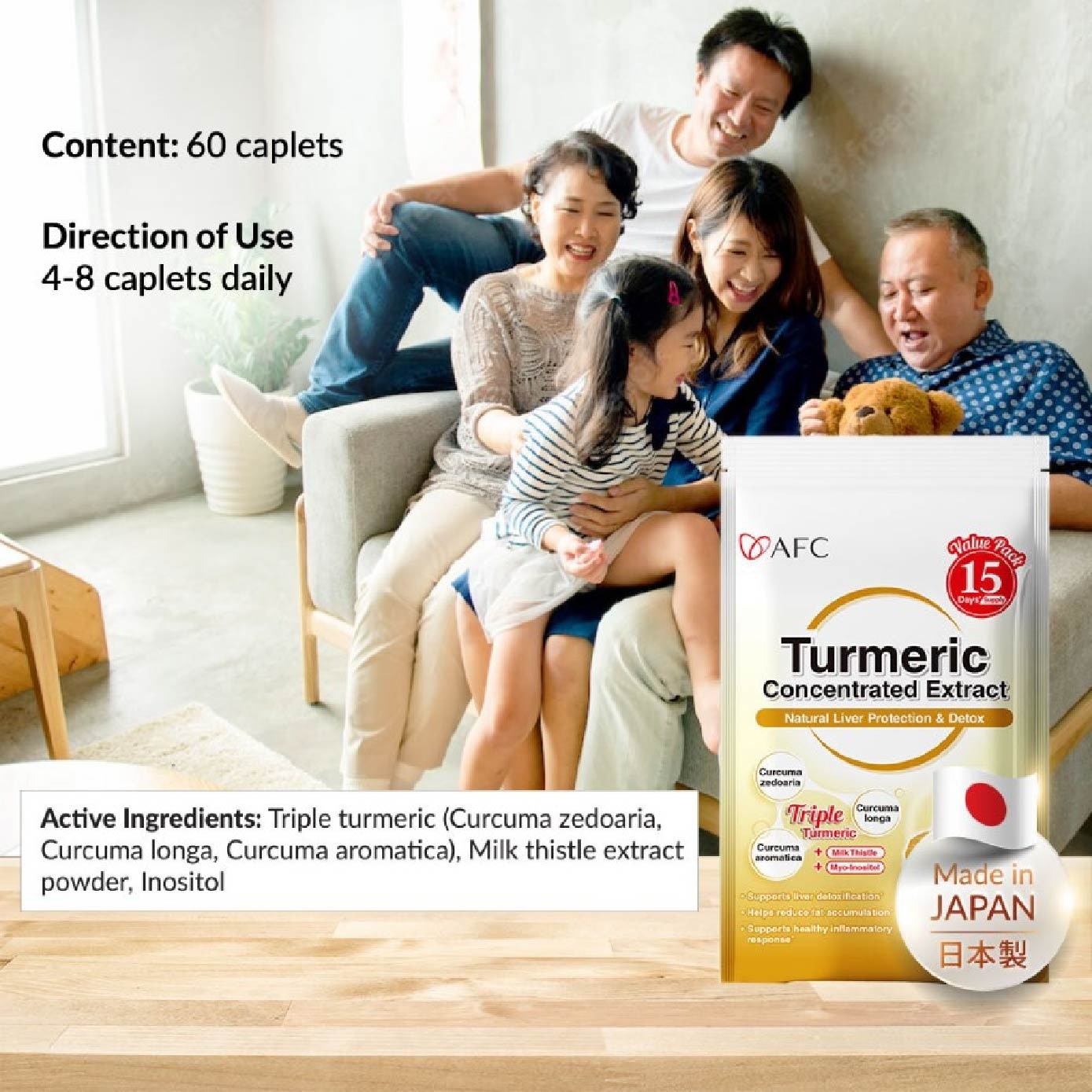 Turmeric Concentrated Extract (Triple Turmeric with Milk Thistle for Natural Detox, Digestion, Slimming, Immunity & Liver Health) 60s