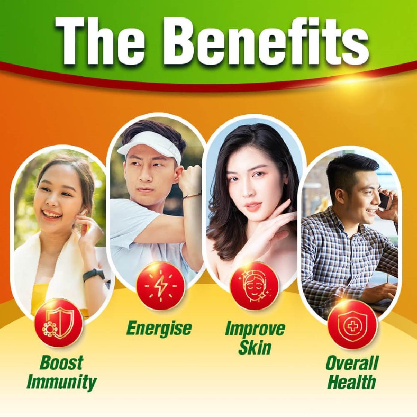 Vitamin C with Ginseng Chewable Tablet (Immunity, Energy, & Skin Support) 120s