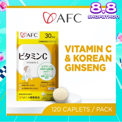 AFC Vitamin C with Ginseng Dietary Supplement (for Immunity, Health, Energy & Skin) 120s