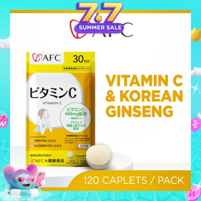 AFC - Vitamin C with Ginseng Dietary Supplement (for Immunity, Health, Energy & Skin) 120s