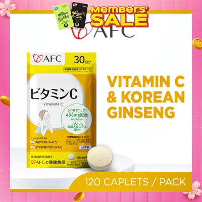 AFC Vitamin C with Ginseng Dietary Supplement (for Immunity, Health, Energy & Skin) 120s