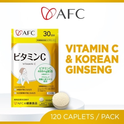 AFC Vitamin C with Ginseng Dietary Supplement (for Immunity, Health, Energy & Skin) 120s